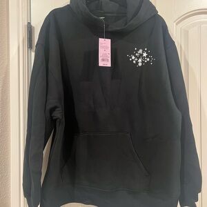 Wild Fable Black Hoodie with Star Design